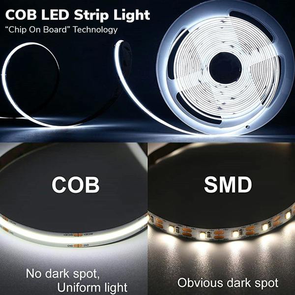ENER-J 5 Meter 12V LED COB Strip‚ 3000K IP20 (Power Supply Not Included)