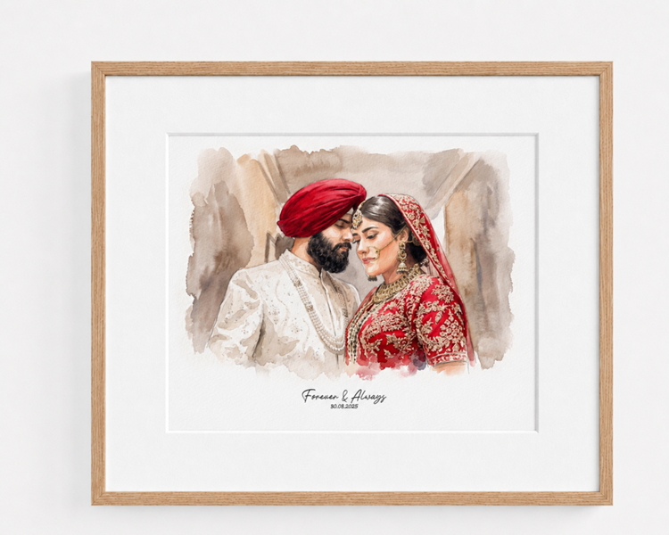 Personalised Wedding Portrait From Photo