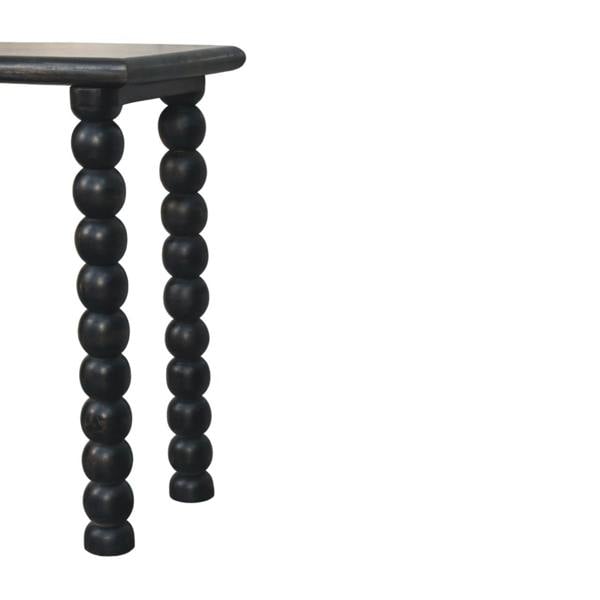 Artisan Furniture Solid Mango Wood Spindle Linear Console Dark brown