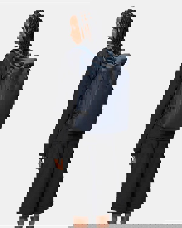 Rains Rolltop Rucksack Large - 47 Navy - CHO - Designer Unisex Bags