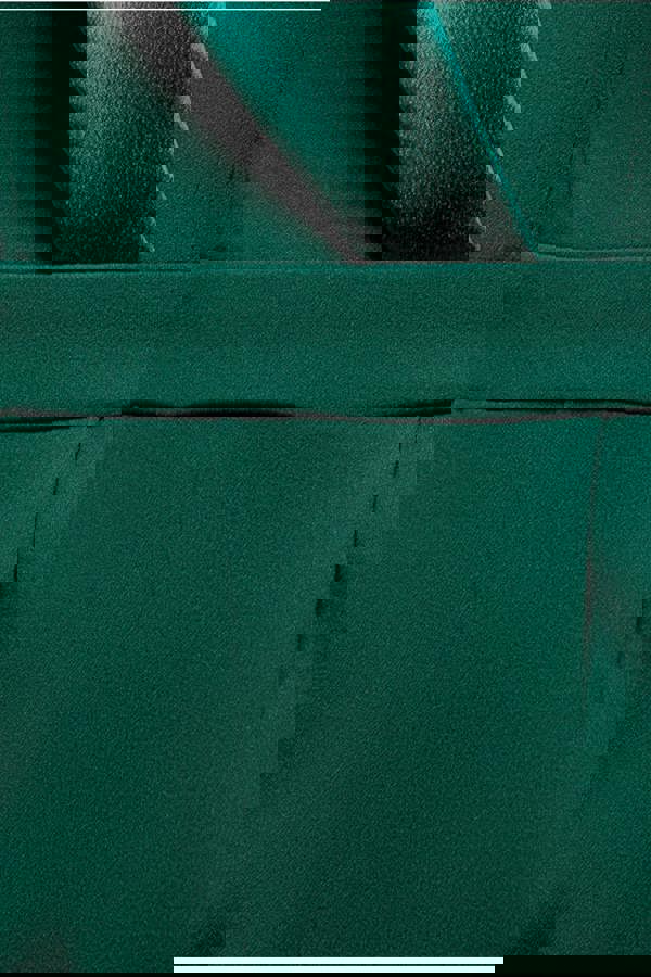 Satin Collar Scuba Jumpsuit - Emerald Green TR299