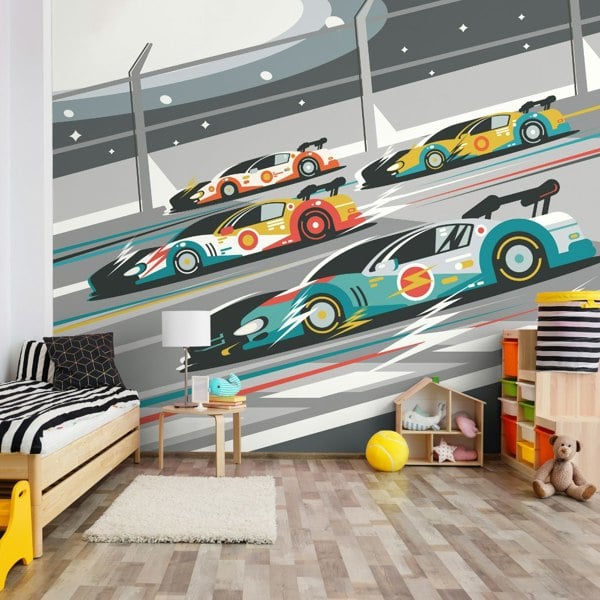 Origin Murals Sports Cars Wall Mural - Grey