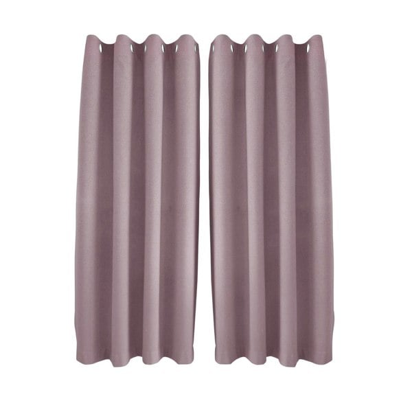 Lavender Pink Linen Blackout Curtains - 46 x 63 Inch Drop - 2 Panel Image 1