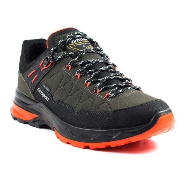 Side view of Grisport Spur walking shoe a stylish Grisport hiking shoe with waterproof nubuck leather