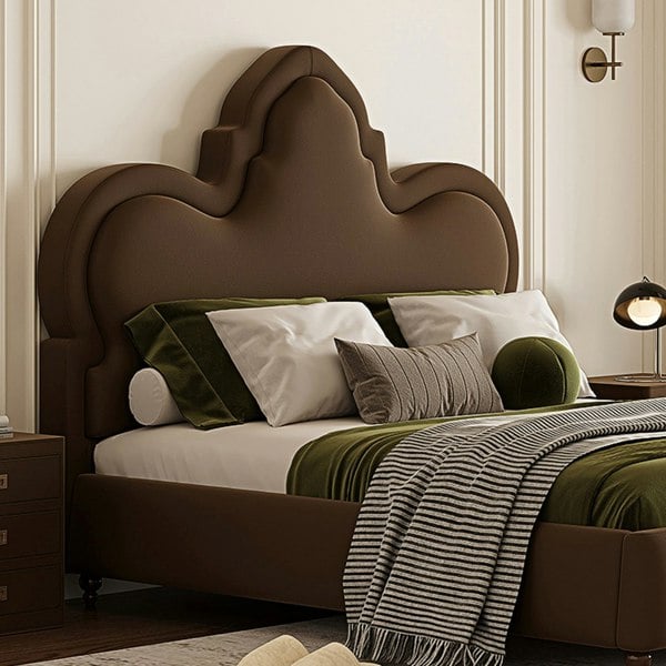 Thalia Wingback King Size Bed, Double Bed-Weilai Concept-Weilai Concept