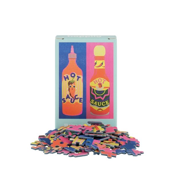 Happily Puzzles Hot Sauce - 99 Piece Mini Jigsaw Puzzle
