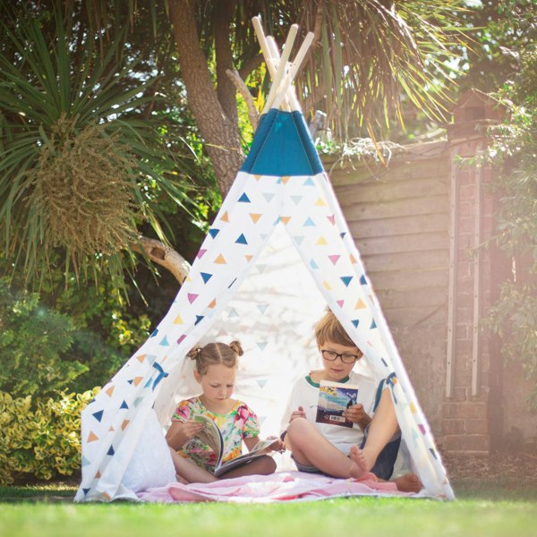 Bigjigs Toys Childrens Fabric Teepee - Sewn Pockets To Hold Poles In Place