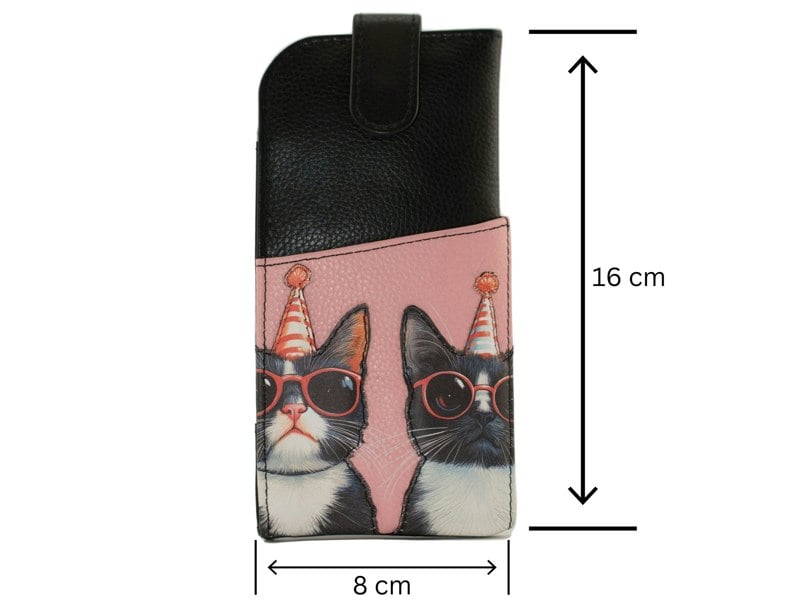 Mala Leather Cool Cats Wide Fit Leather Glasses Case
