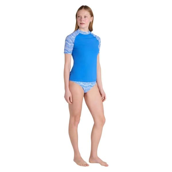 Animal Womens/Ladies Patterned Rash Top - Blue - 