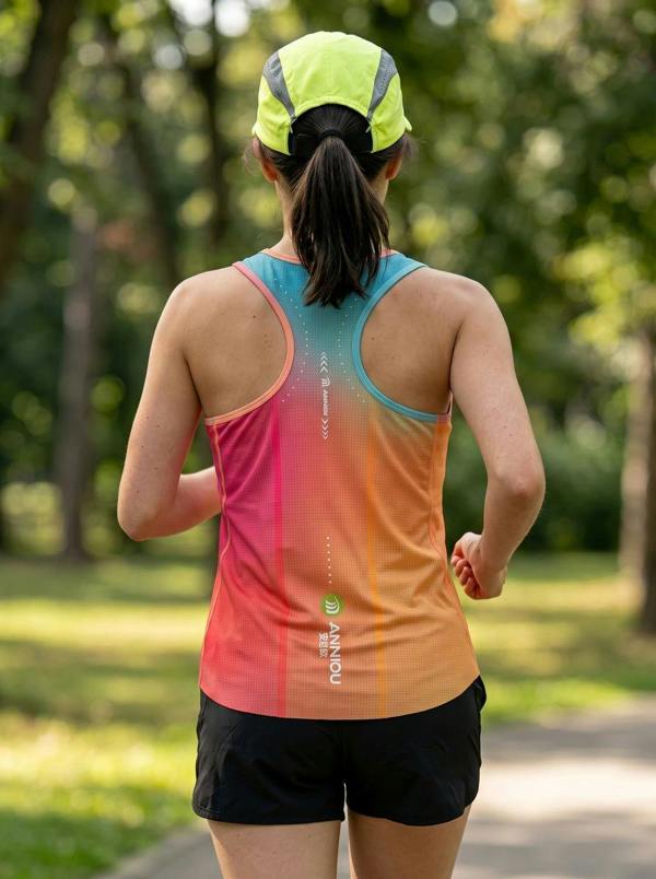 Anniou Women's Rainbow Gradient Race Tank Top