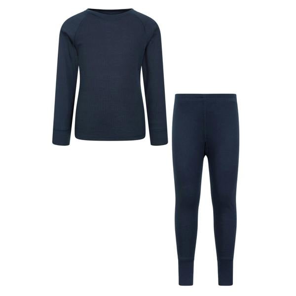 Mountain Warehouse Childrens/Kids Talus Plain Base Layer Set - Navy