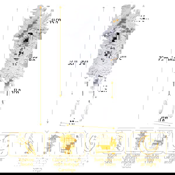 WALPLUS WC2054 - White Vintage Cuckoo Clock