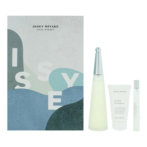 Issey Miyake L'eau D'issey Eau de Toilette 100ml, Eau de Toilette 10ml + Body Lotion 50ml