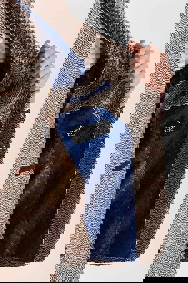 Paul Andrew Harris - Boys Brown 3 Piece Wool Blend Tweed Suit