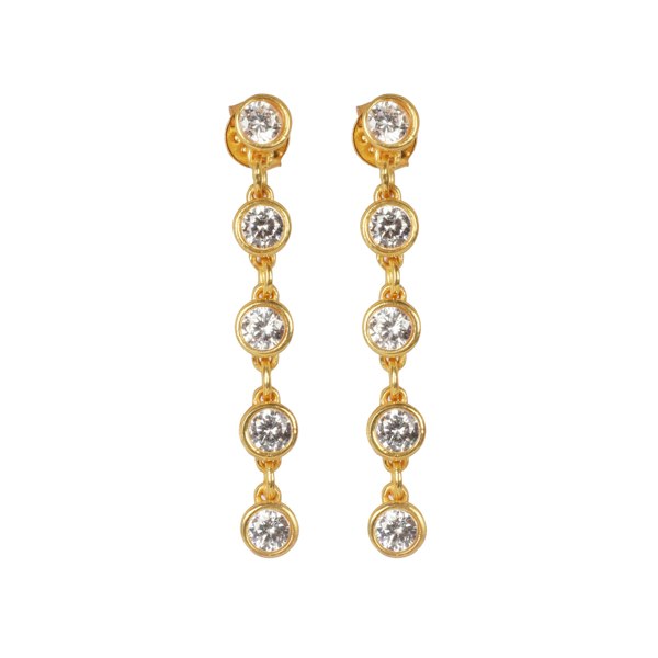 Lila Rasa Crystal Tennis Earrings