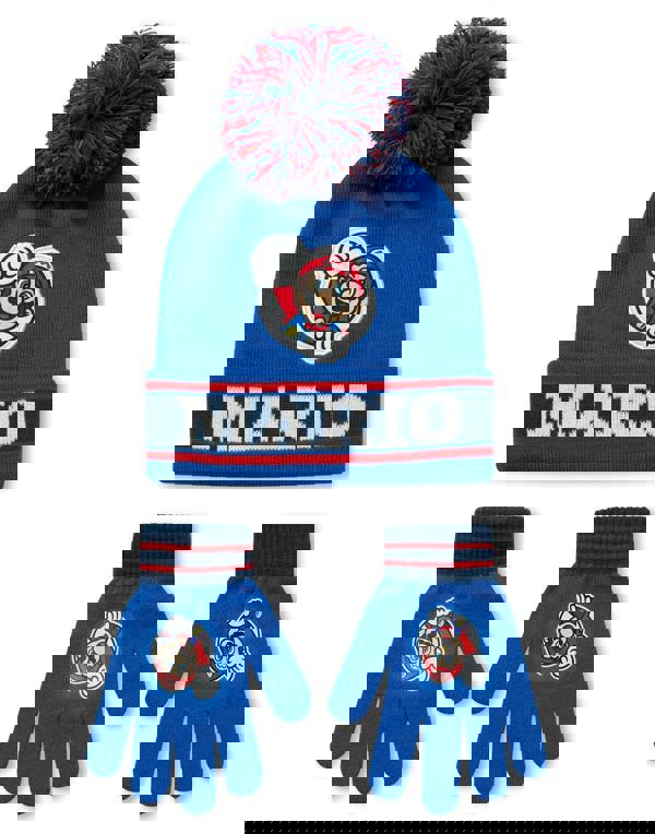 Nintendo Boys Multicoloured Super Mario Beanie and Gloves Set (One Size)