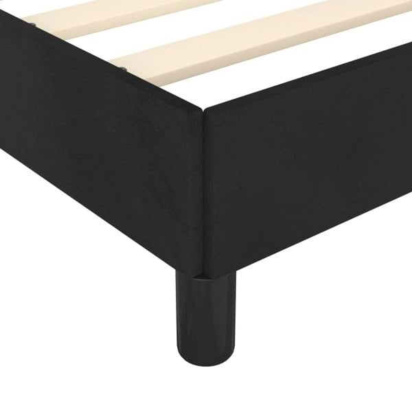 Berkfield Bed Frame with Headboard Black 90x190cm 3FT Single Velvet