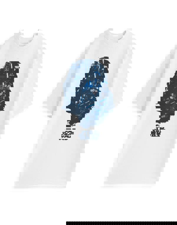 Star Wars Mens White Darth Head Short Sleeve Short Leg Pyjama Set