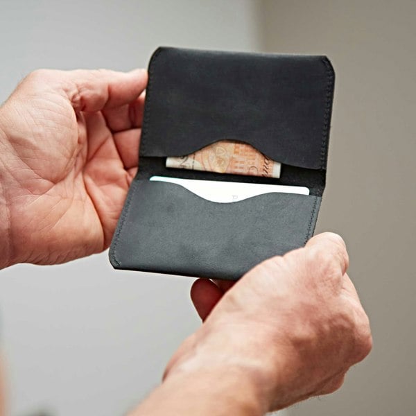 Paper High Buffalo Leather Card Wallet