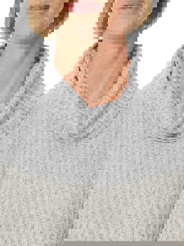 PennyPlain Cuff Detail Cowl Neck Top - Malt