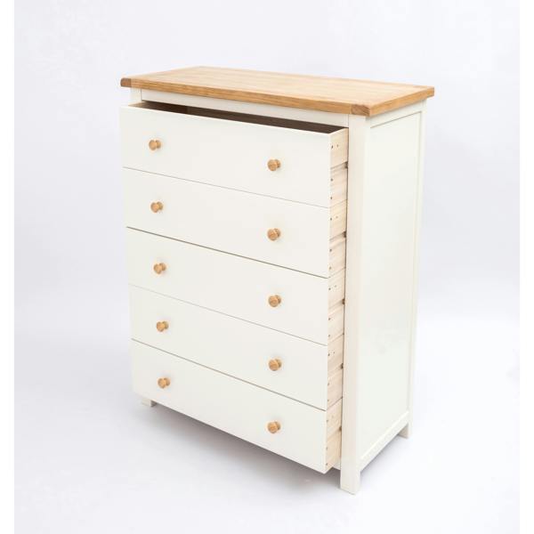 Cabinet Bits Maggiori 5 Drawer Chest of Drawers Wood Knob