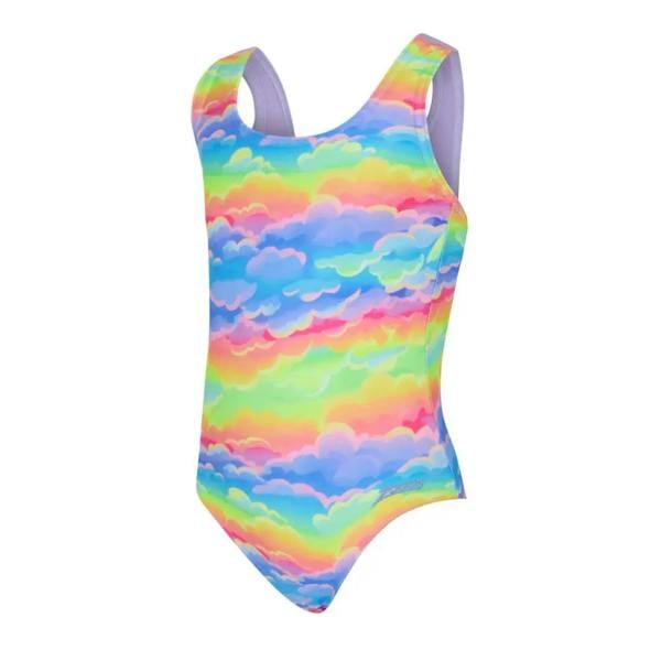 Zoggs Tots Girls Skydream Actionback Swimsuit - Multi/Lilac