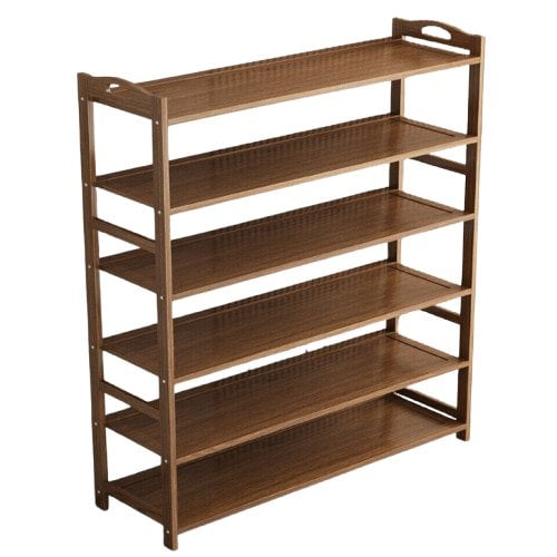 Modcraft 6-Tier Tall Wooden Shoe Rack – Home Storage for Footwear