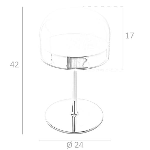 Angel Cerdá Table Lamp in Steel and Transparent Glass 8066