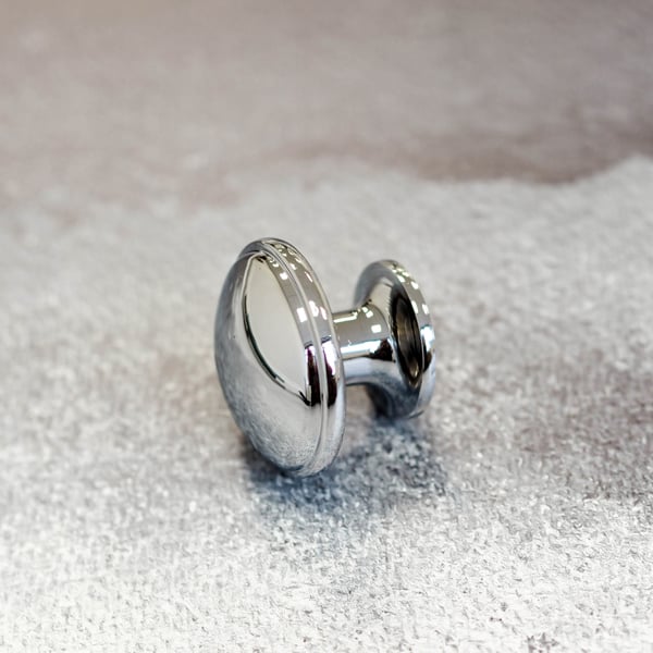 Handle & Home Polished Chrome Knob and Coordinating Cup Handle
