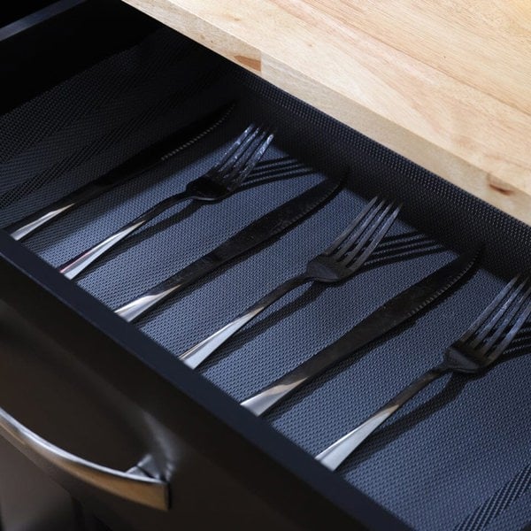 3ft Wooden Large Catering Trolley Cart Kitchen Cabinet with Drawer Kitchen Trolleys Living and Home