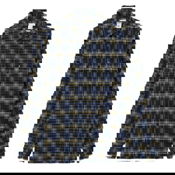 Lacoste Mens Checked Oversized Overshirt - Navy - 