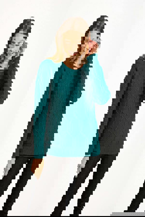 Wheat Cable-Knit Jumper