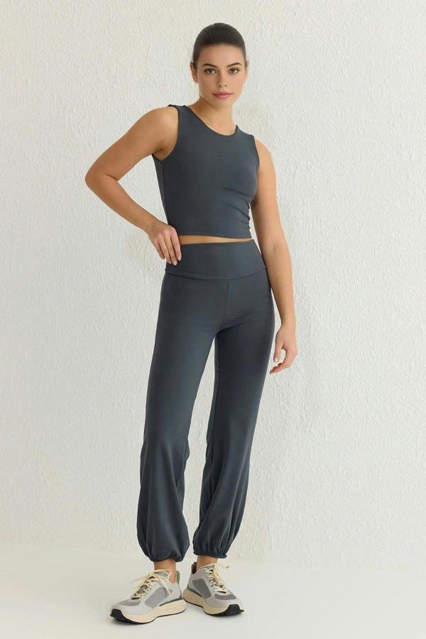WOVCOR Brushed Soft Fabric Reflective Print Sport Knit Jogger