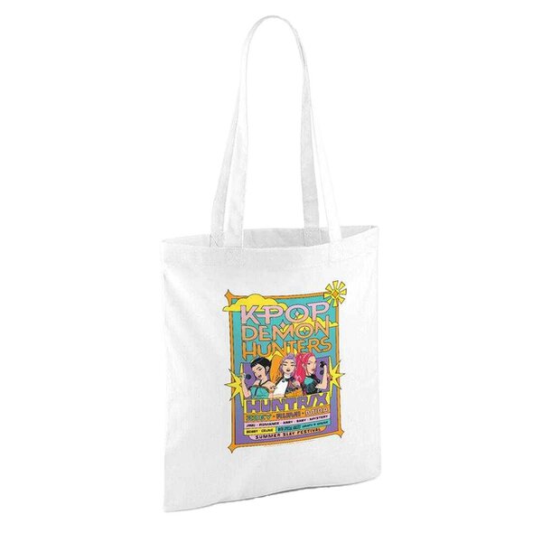 K-Pop Demon Hunters Summer Festival Poster Reusable Tote Bag - White
