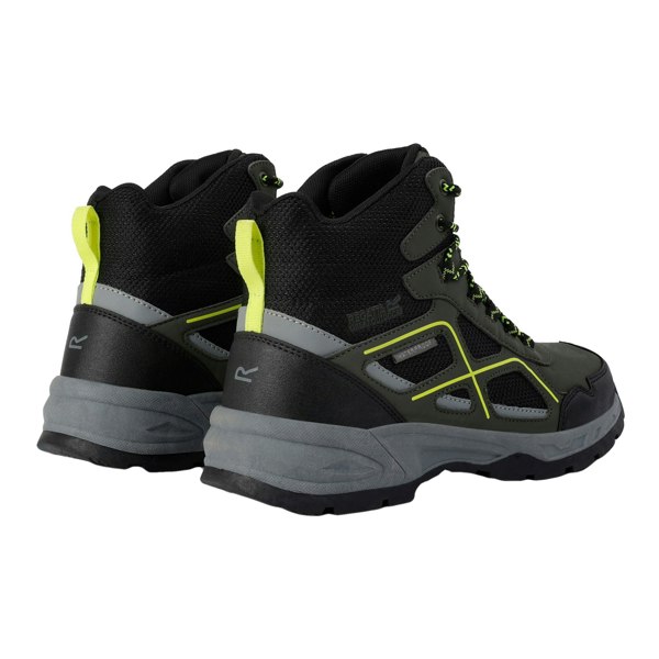 Regatta Mens Vendeavour Walking Boots - Dark Khaki/Lime Punch