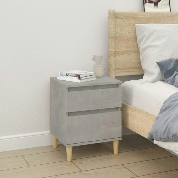 Berkfield Bedside Cabinet Concrete Grey 40x35x50 cm