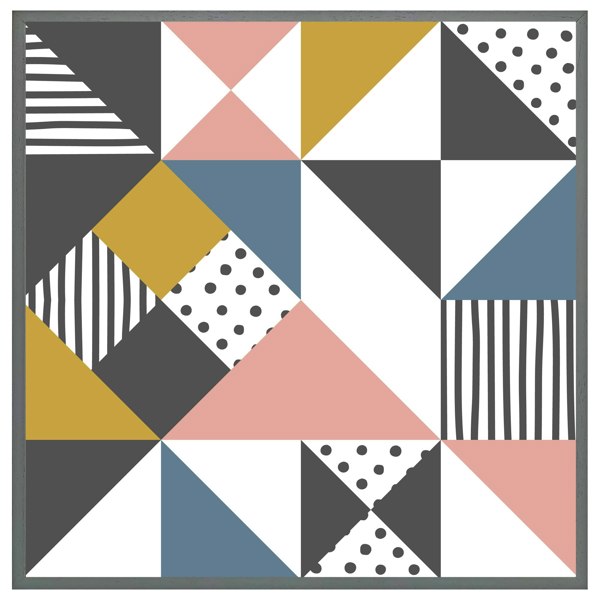 Benjamin Tate Design Coloured geometric pattern (Picture Frame)