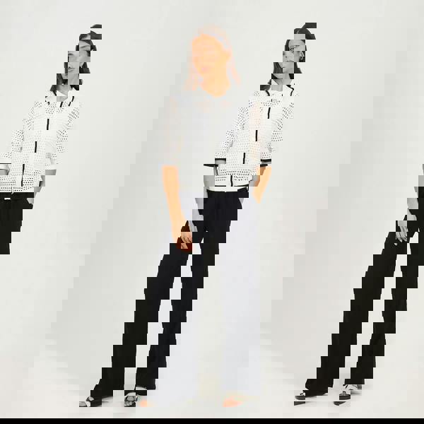 Brave Soul Cream Loose Knit Collared Blouse - Cream Image 3