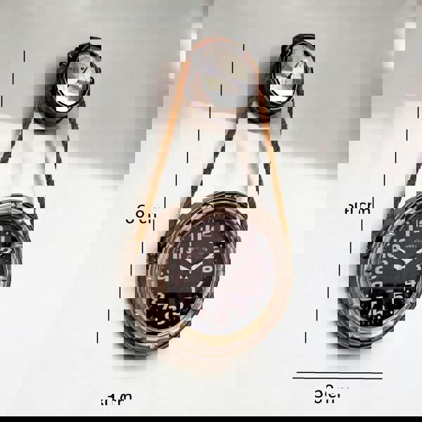 Stainless Rope Clock with Olive Wood Base