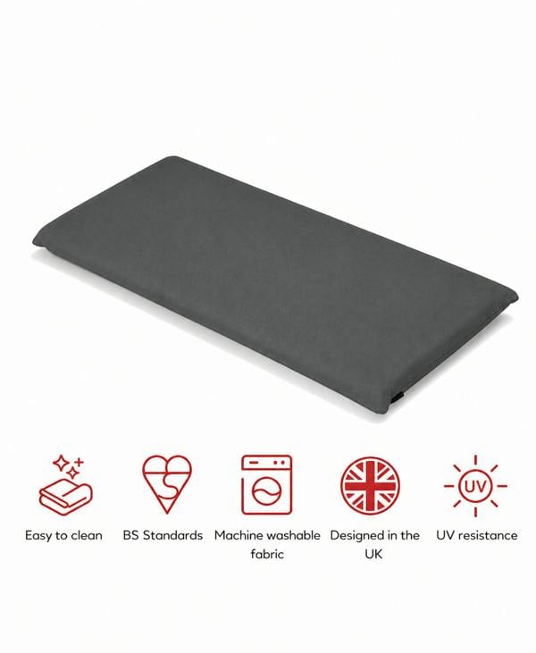 SP Range 2 Seater Bench Pad Cushion Grey The Garden Furniture Shop