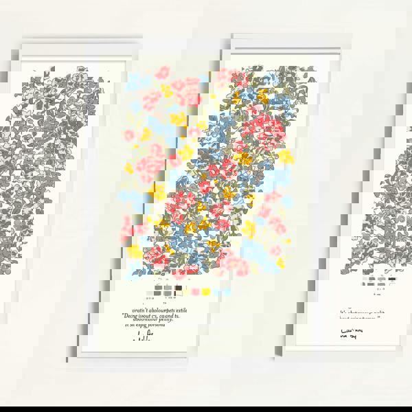 Laura Ashley Northrop Bloom Print in a White Frame