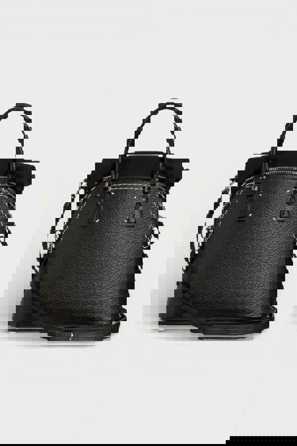 Maison Margiela Mini 5AC Grained Leather Top Handle Bag Black