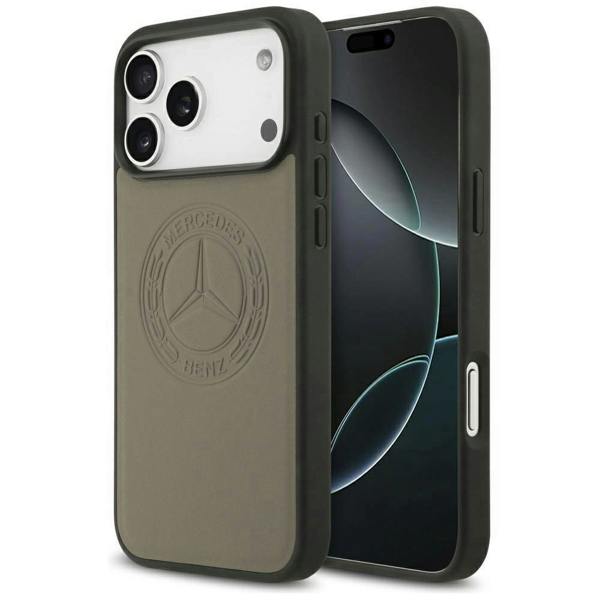 Mercedes Leather Vintage Logo Case with MagSafe for iPhone 17 Pro Max 6.9" Taupe - MEHMP17X25RICVLT