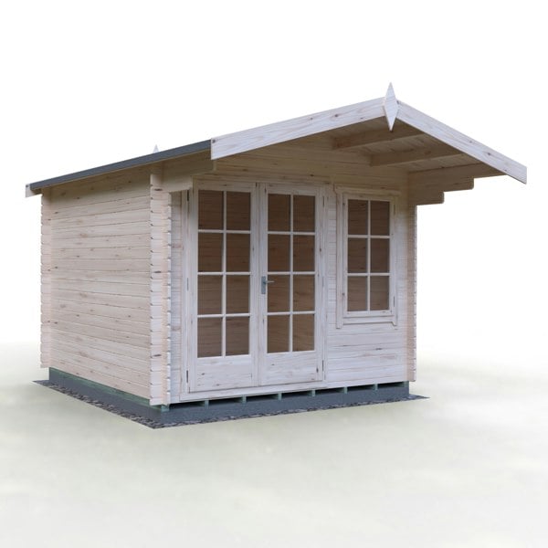 Shire Glenmore 10Gx10 Log Cabin 28mm interlock cladding - Best Shed