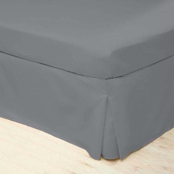 Belledorm Easycare Percale Platform Valance - Grey - 