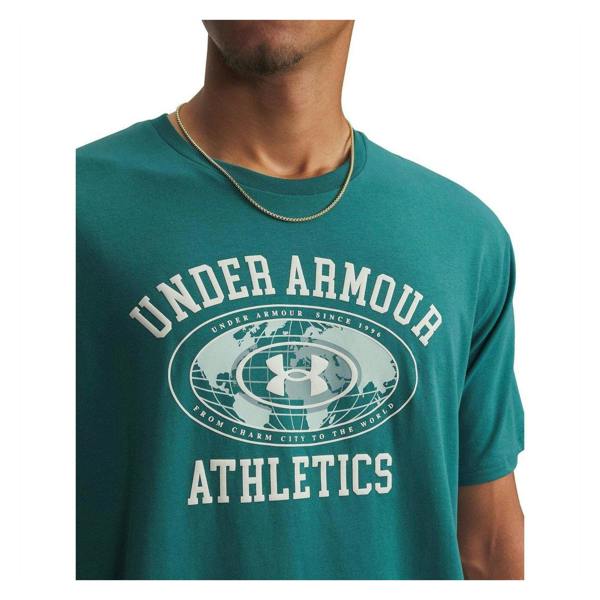 Under Armour Mens Logo Athletic T-Shirt - Green/White - 