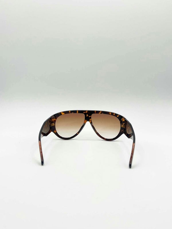 SVNX Oversized Rounded Tortoiseshell Sunglasses