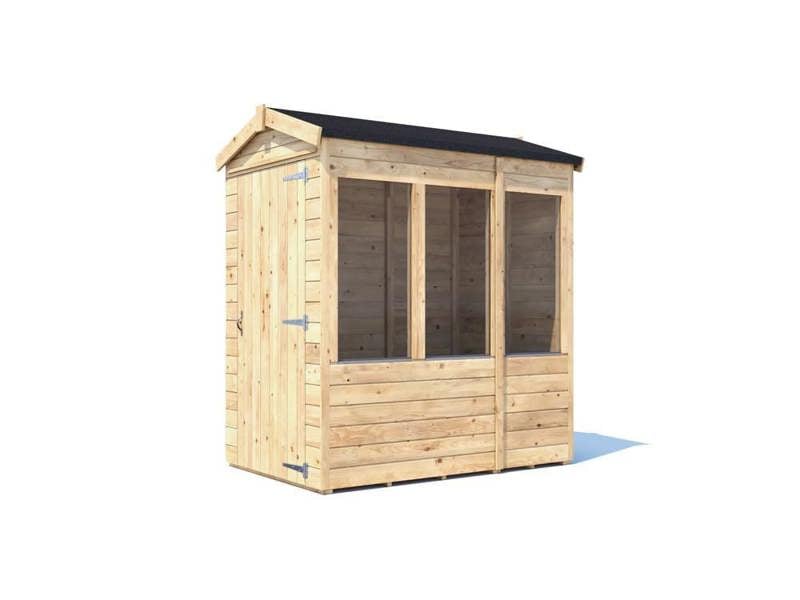 Dunster House Potting Shed Apex Roof W4' x D6' (W1.2m x D1.8m) Superfelt, Overlord Modular