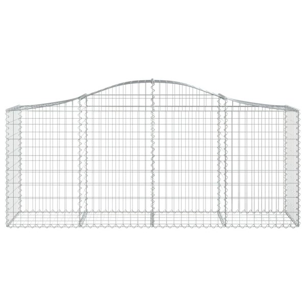 Berkfield Arched Gabion Basket 200x50x80/100 cm Galvanised Iron