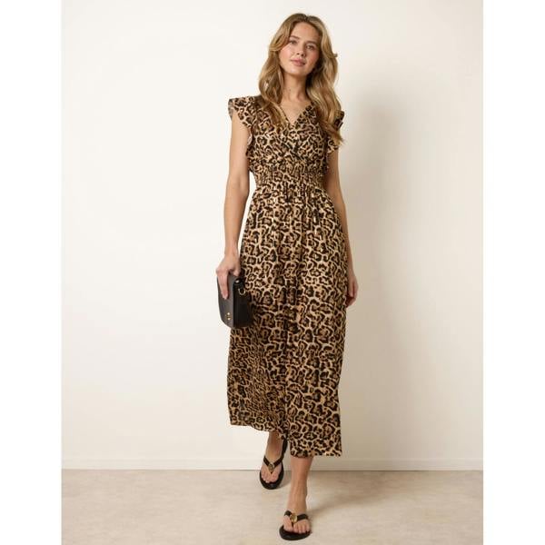 Blue Vanilla Leopard Print Dress